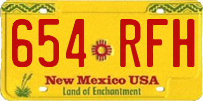 NM license plate 654RFH
