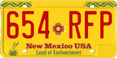 NM license plate 654RFP