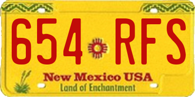 NM license plate 654RFS
