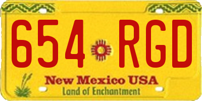 NM license plate 654RGD