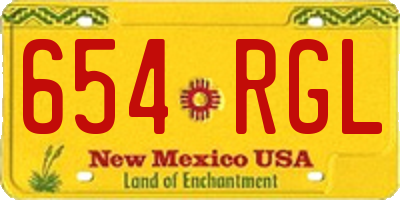 NM license plate 654RGL