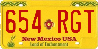 NM license plate 654RGT