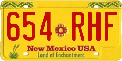 NM license plate 654RHF