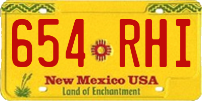 NM license plate 654RHI