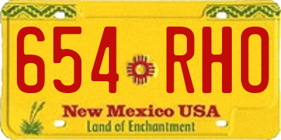 NM license plate 654RHO