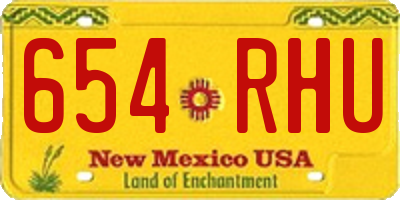 NM license plate 654RHU