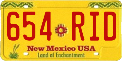 NM license plate 654RID