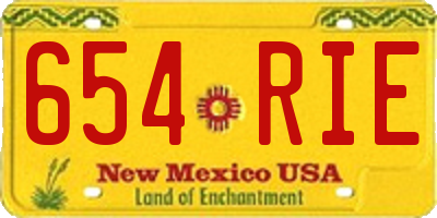 NM license plate 654RIE