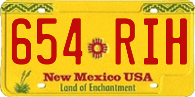 NM license plate 654RIH