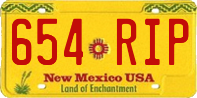 NM license plate 654RIP