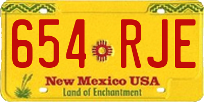 NM license plate 654RJE
