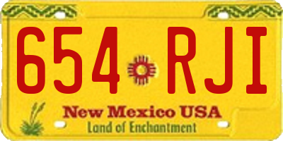 NM license plate 654RJI