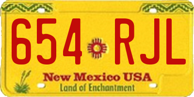 NM license plate 654RJL