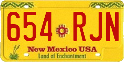 NM license plate 654RJN