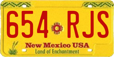 NM license plate 654RJS