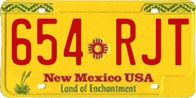 NM license plate 654RJT