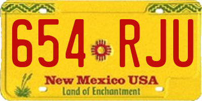 NM license plate 654RJU