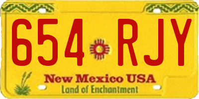 NM license plate 654RJY