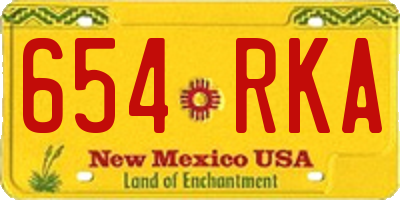 NM license plate 654RKA