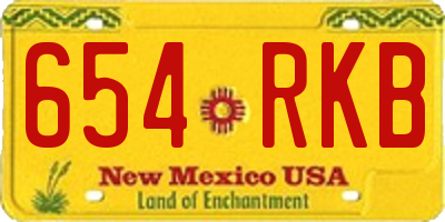 NM license plate 654RKB