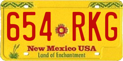 NM license plate 654RKG