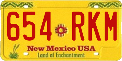 NM license plate 654RKM