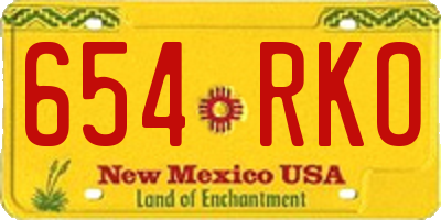NM license plate 654RKO