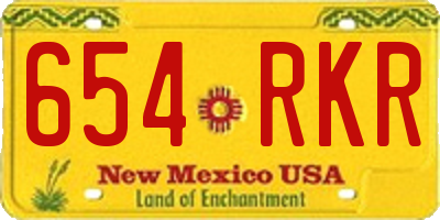NM license plate 654RKR