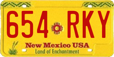 NM license plate 654RKY