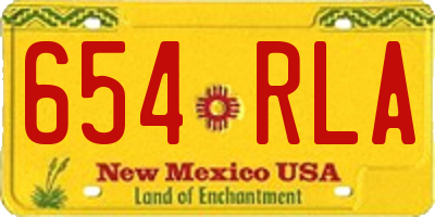 NM license plate 654RLA