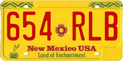 NM license plate 654RLB