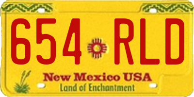 NM license plate 654RLD