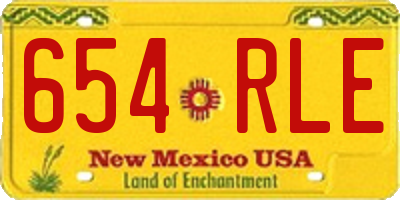 NM license plate 654RLE