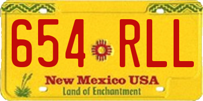 NM license plate 654RLL