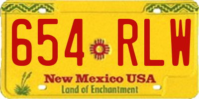NM license plate 654RLW