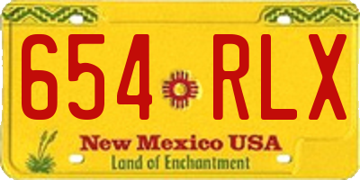 NM license plate 654RLX