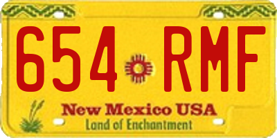 NM license plate 654RMF