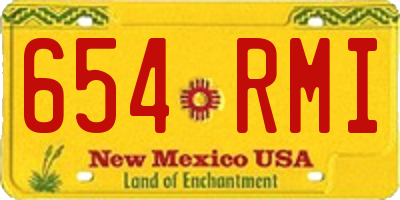 NM license plate 654RMI