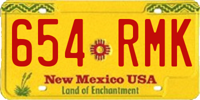 NM license plate 654RMK