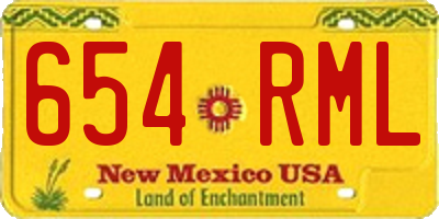 NM license plate 654RML