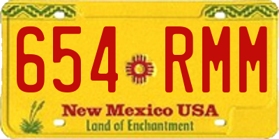 NM license plate 654RMM