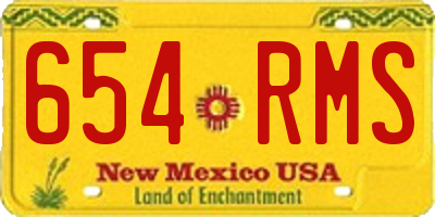 NM license plate 654RMS