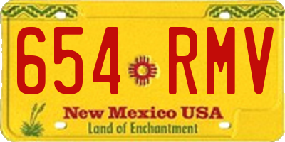 NM license plate 654RMV