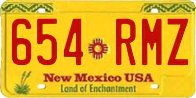 NM license plate 654RMZ