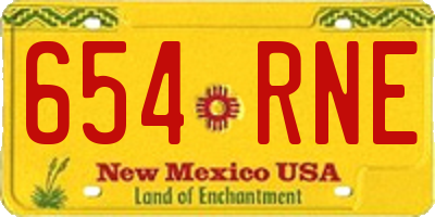 NM license plate 654RNE