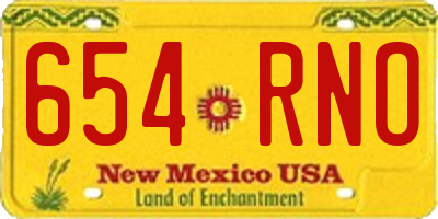 NM license plate 654RNO