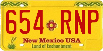 NM license plate 654RNP