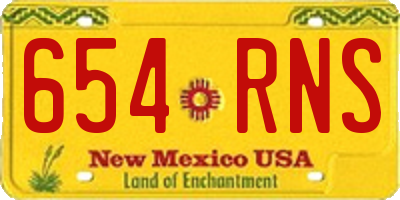 NM license plate 654RNS