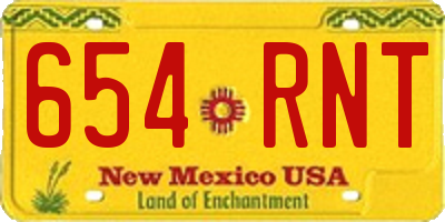 NM license plate 654RNT
