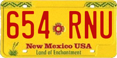 NM license plate 654RNU